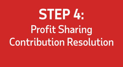 Step 4: Proﬁt Sharing Contribution Resolution